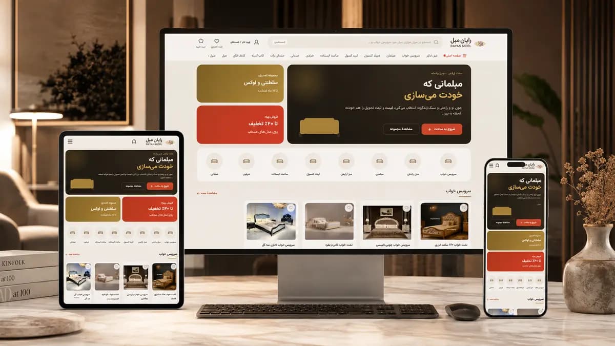 نمای پروژه رایان مبل — سیستم فروش مبلمان