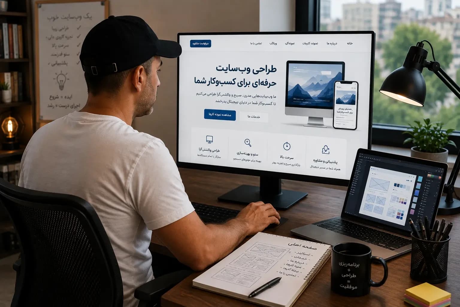 محیط کاری طراحی و توسعه وب‌سایت